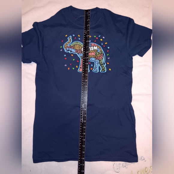 NWOT Autism Awareness Elephant Gildan Heavy Cotton T-Shirt - Picture 5 of 6